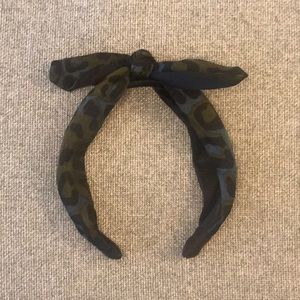Top Knot Headband - Dark Leopard